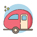 icon of a camper trailer representing the csa vacation policy