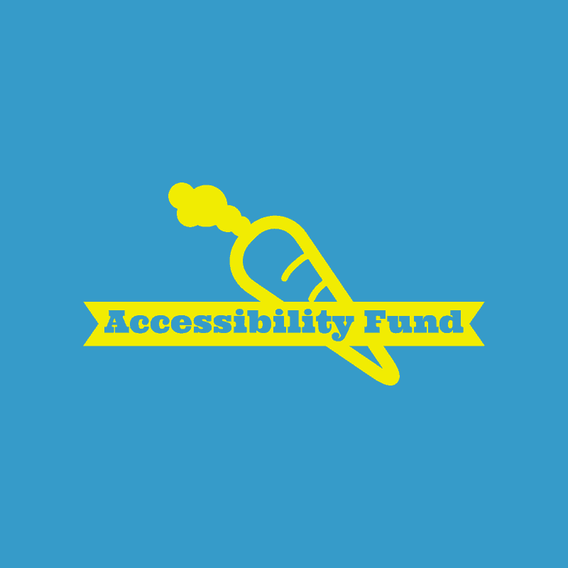 Logo of the accessibility fund showing a carrot and text